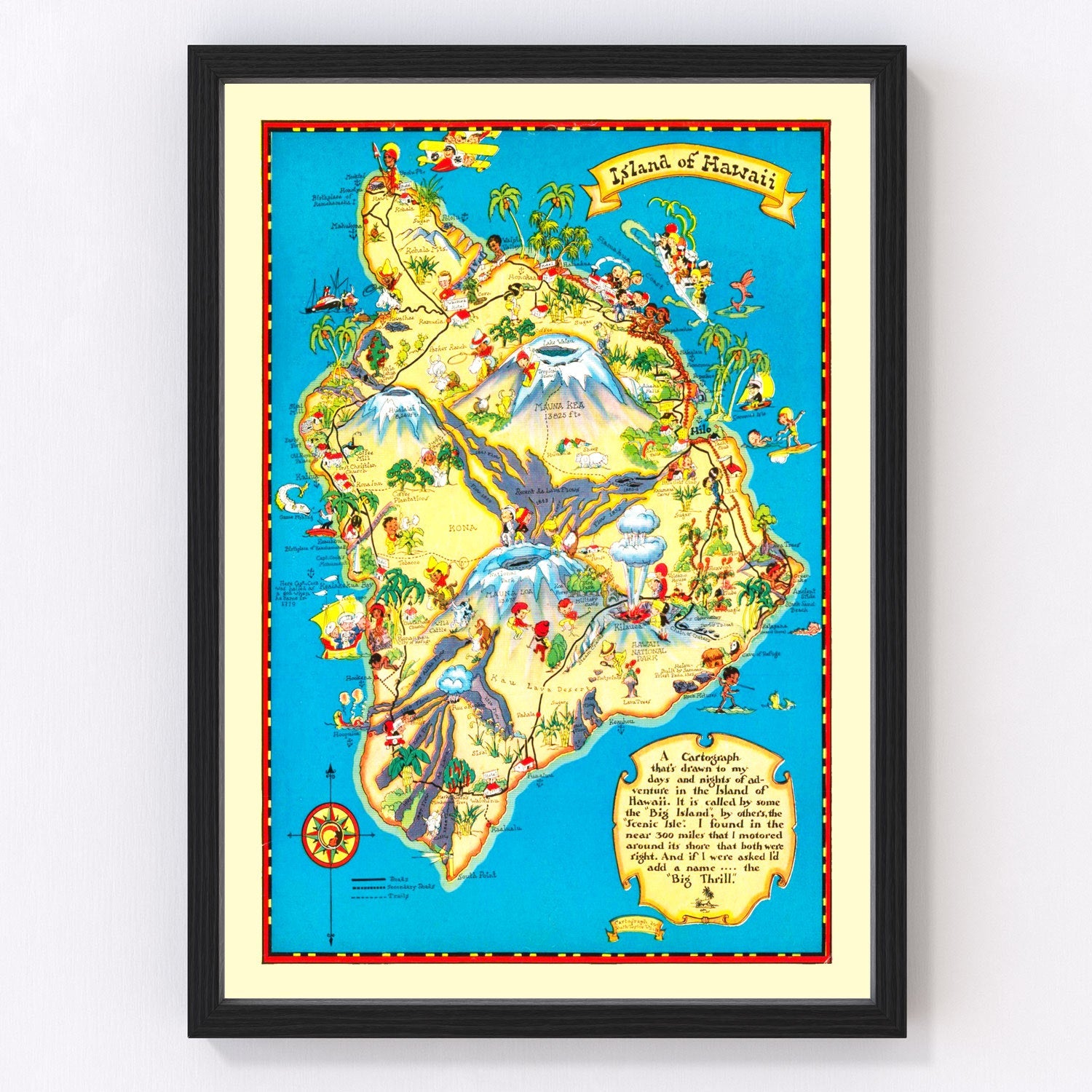 Vintage Map of Hawaii, 1931