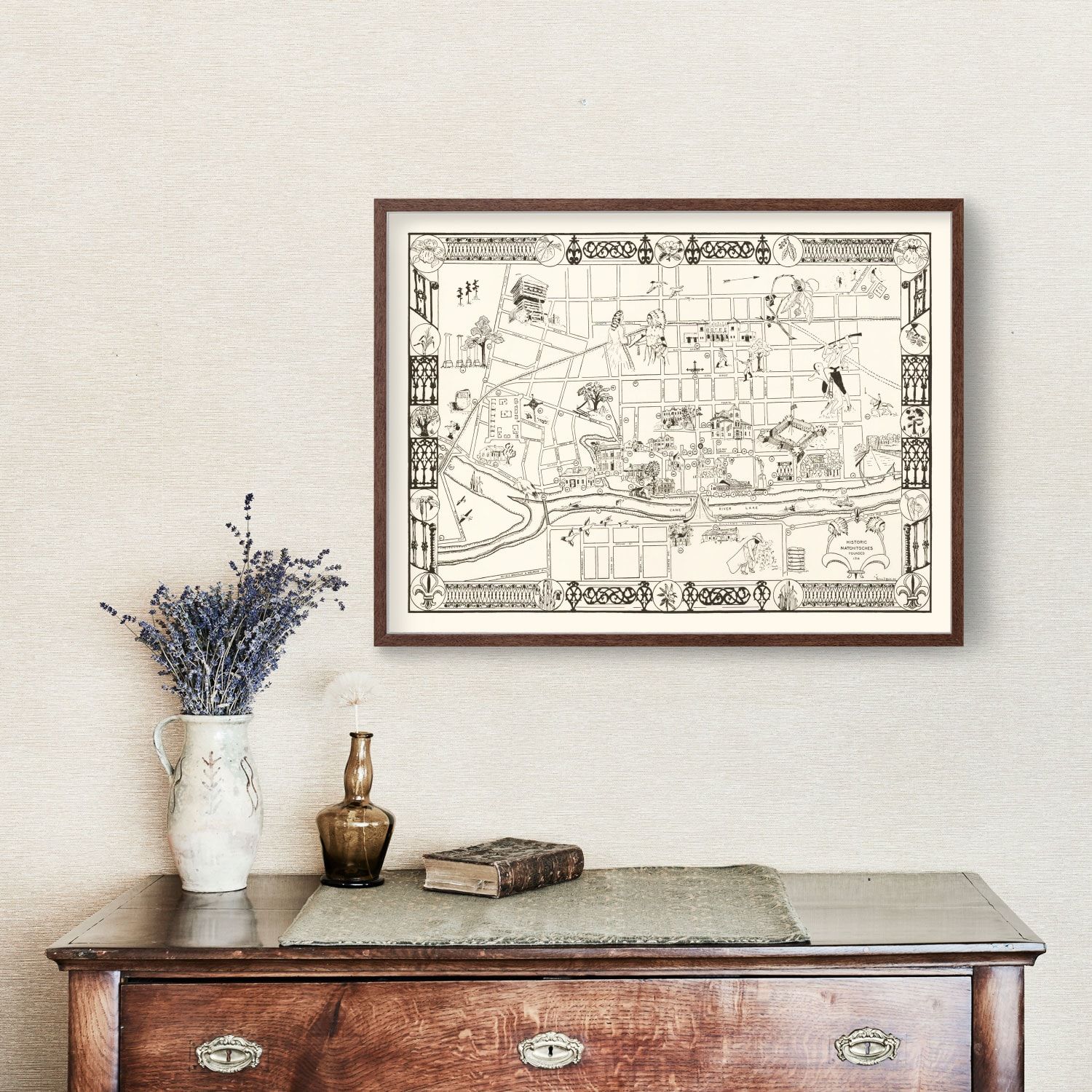 Vintage Map of Natchitoches, Louisiana 1941