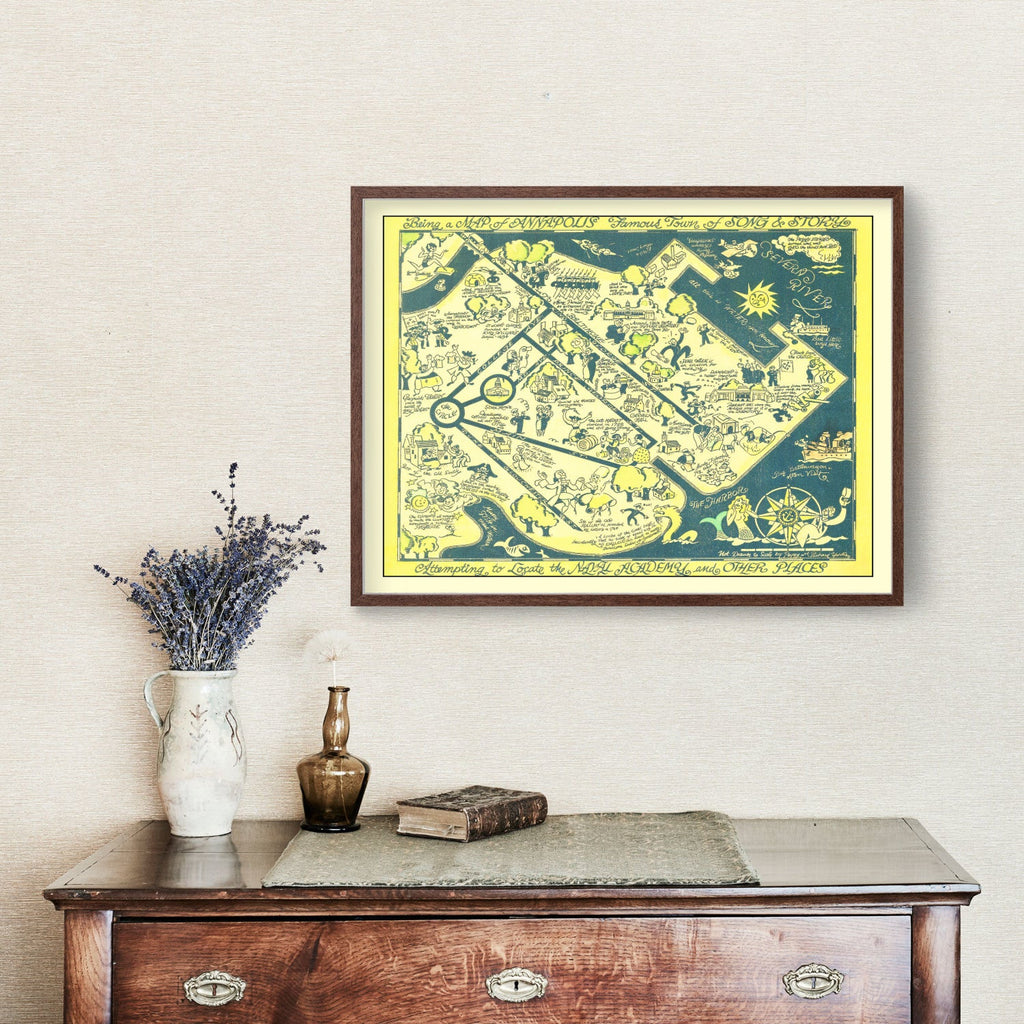 Vintage Map of Annapolis, Maryland 1932