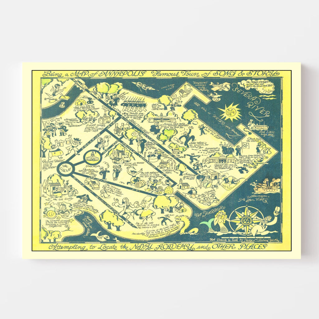 Vintage Map of Annapolis, Maryland 1932