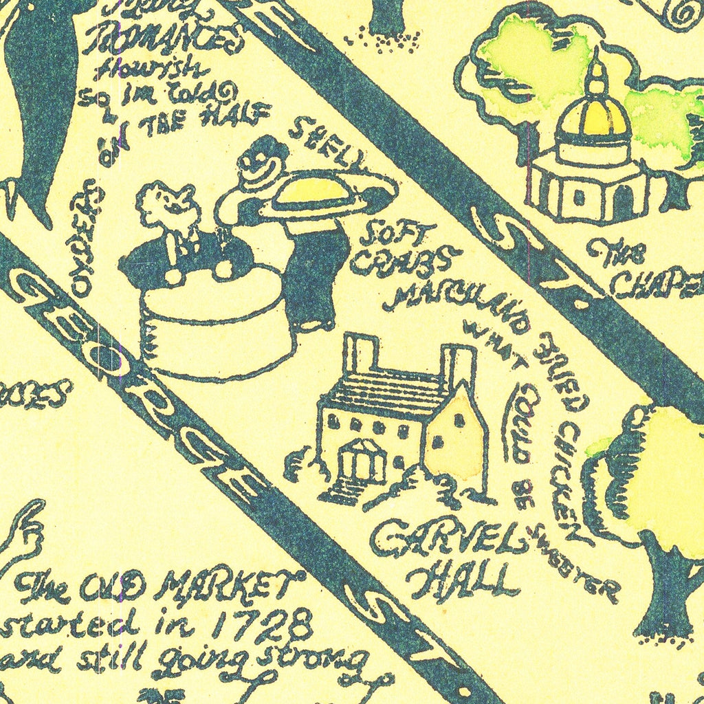 Vintage Map of Annapolis, Maryland 1932