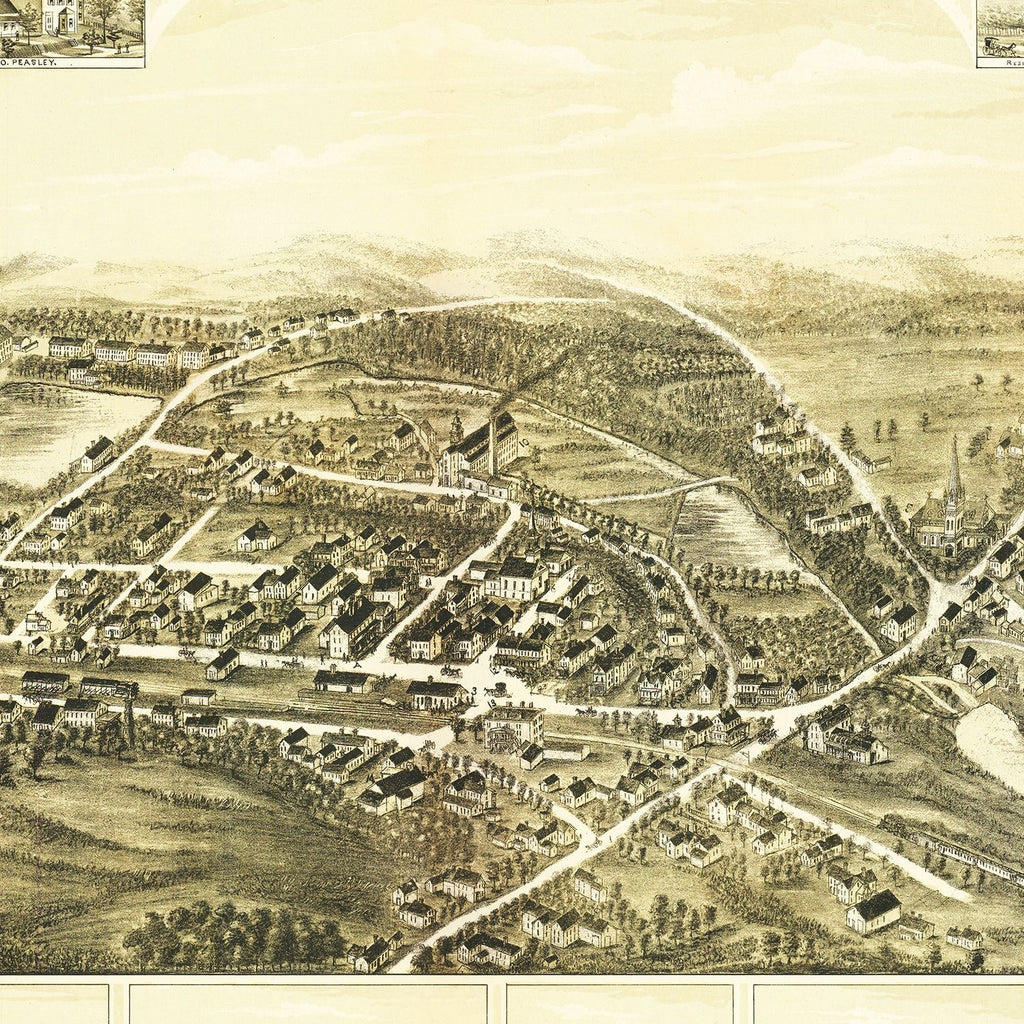 Vintage Map of Shirley, Massachusetts 1892