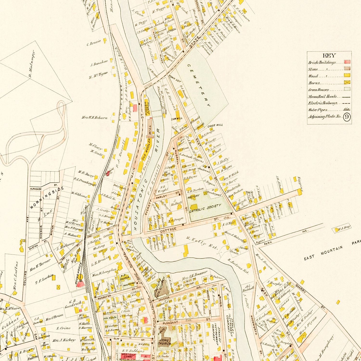 Vintage Map of Great Barrington, Massachusetts 1900
