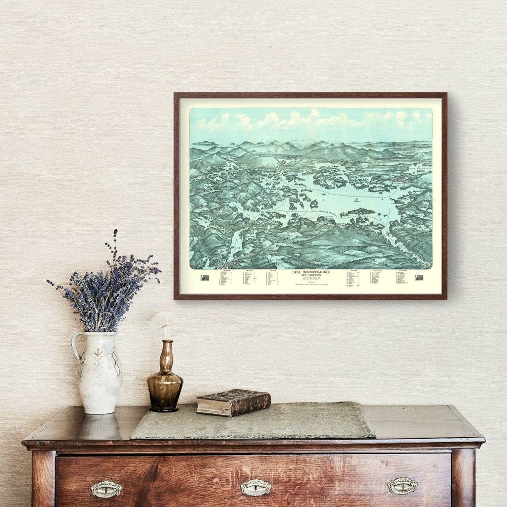 Vintage Map of Lake Winnipesaukee, 1903