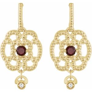 14K White Gold 3.4 mm Round Earring Mounting – image 4