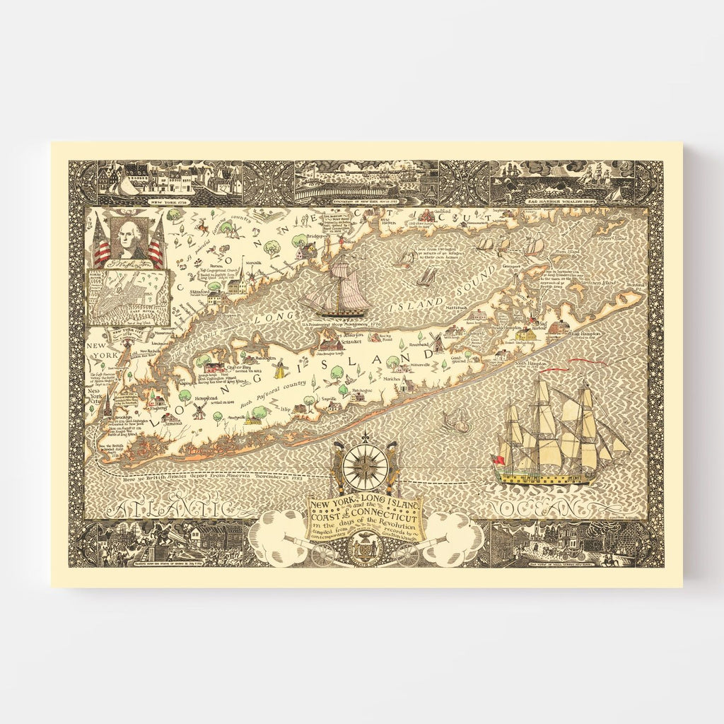 Vintage Map of New York City, New York 1931