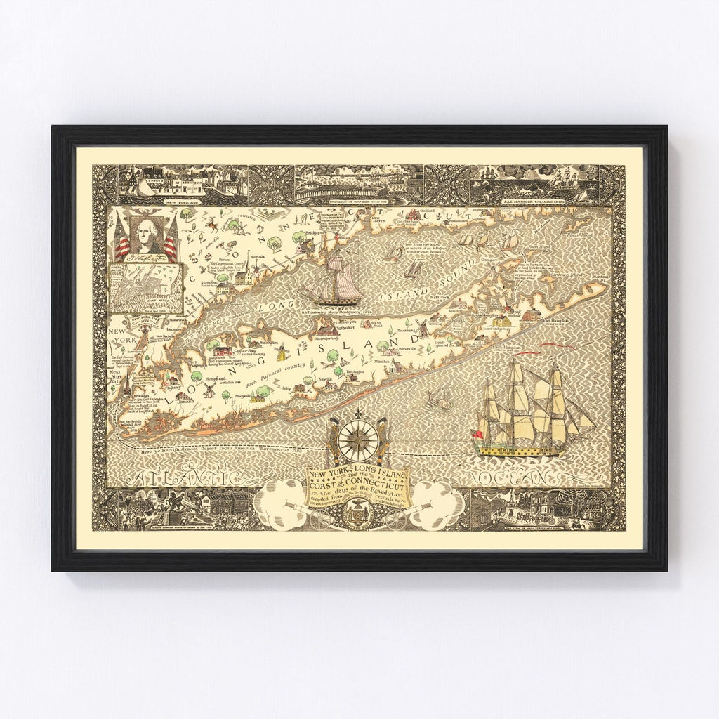 Vintage Map of New York City, New York 1931