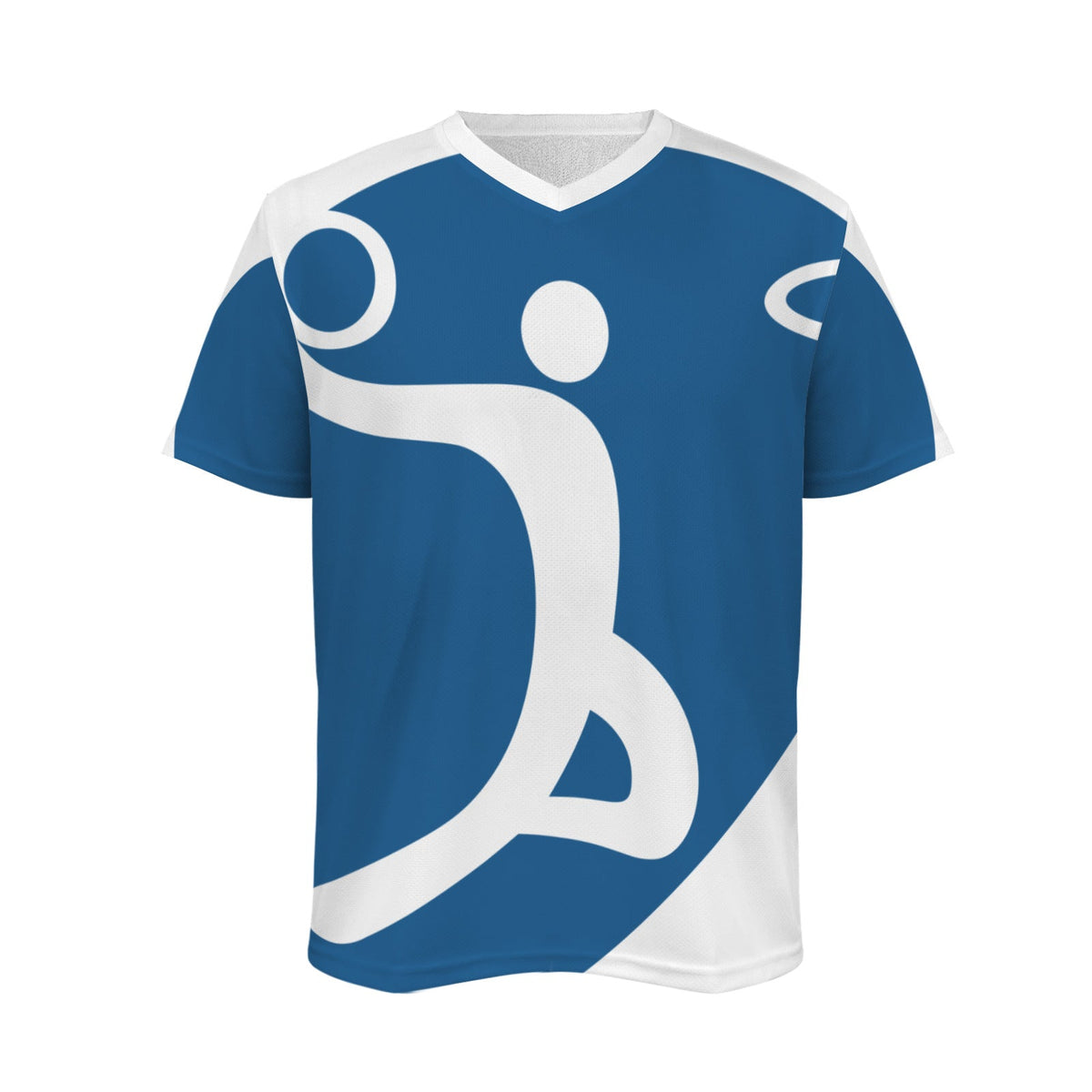 Blue Basketball Men's V-Neck Jersey