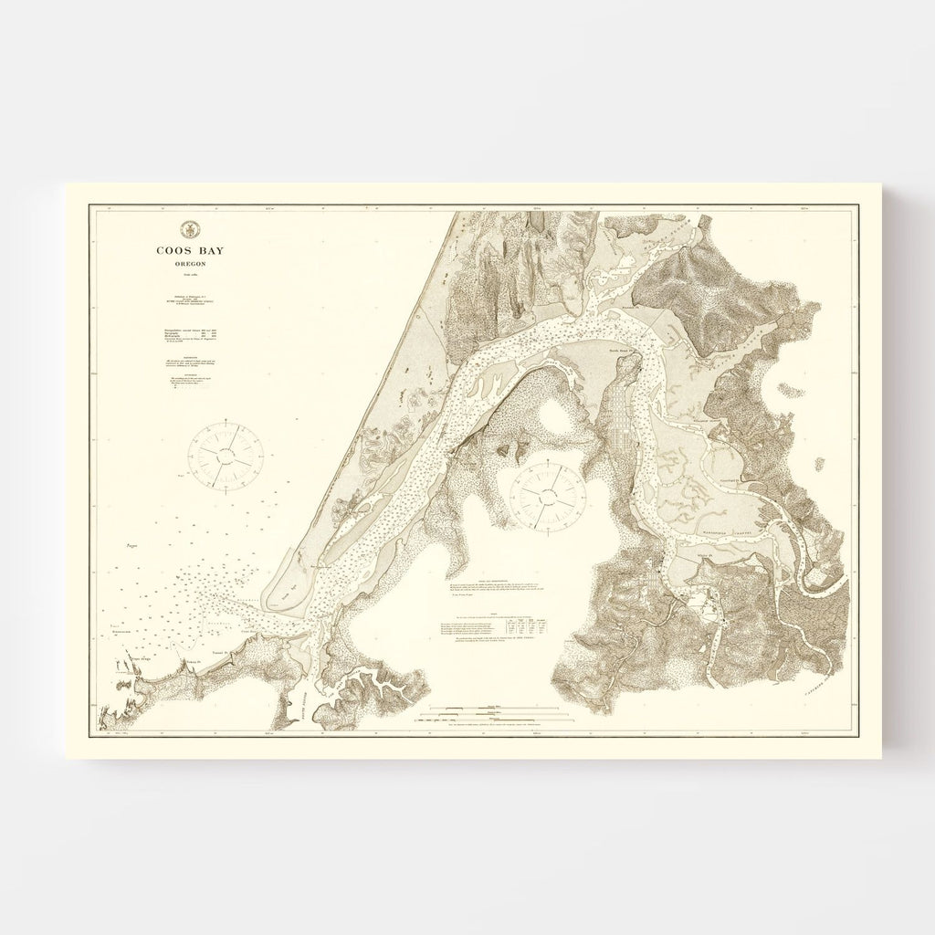 Vintage Map of Coos Bay, Oregon 1914