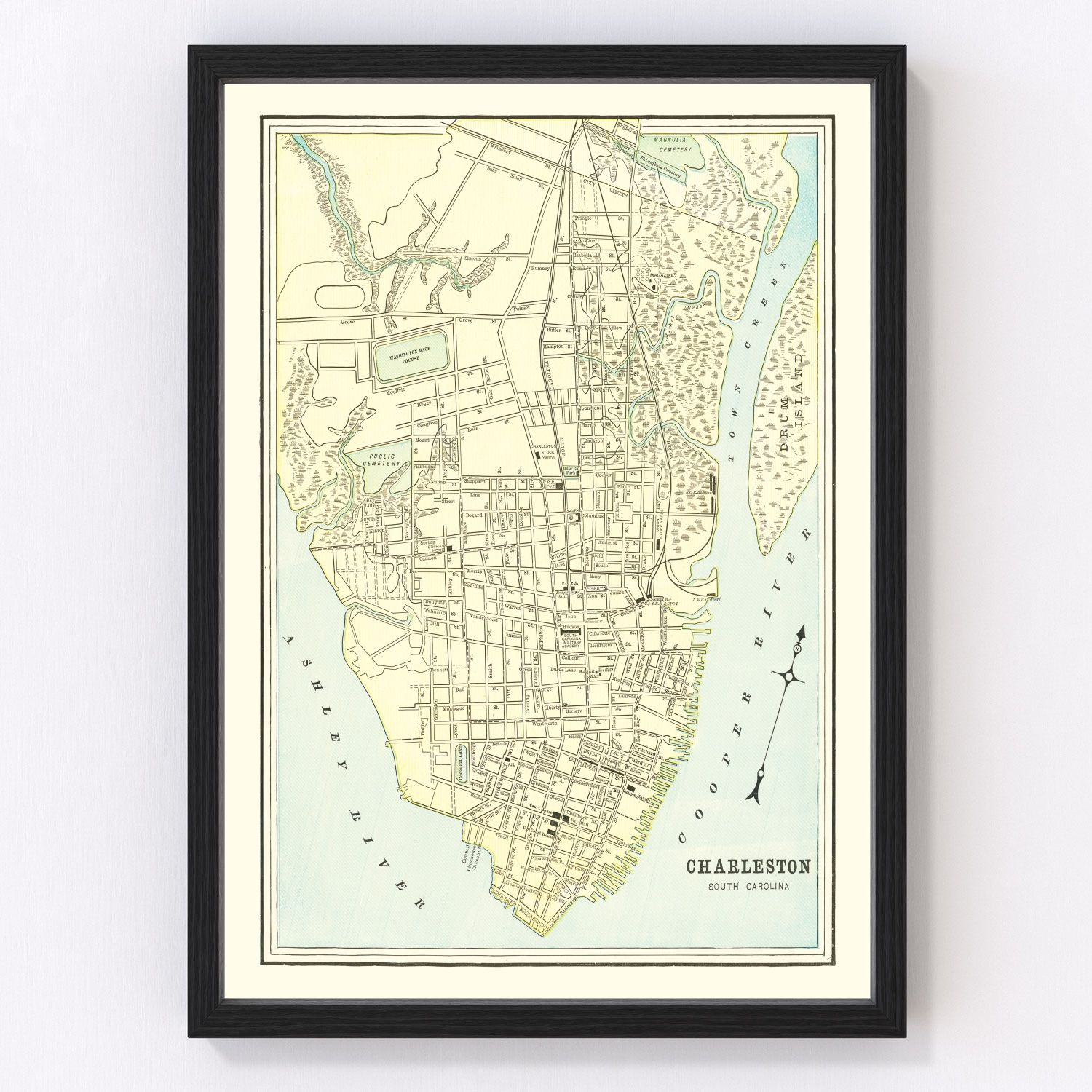 Vintage Map of Charleston, South Carolina 1895