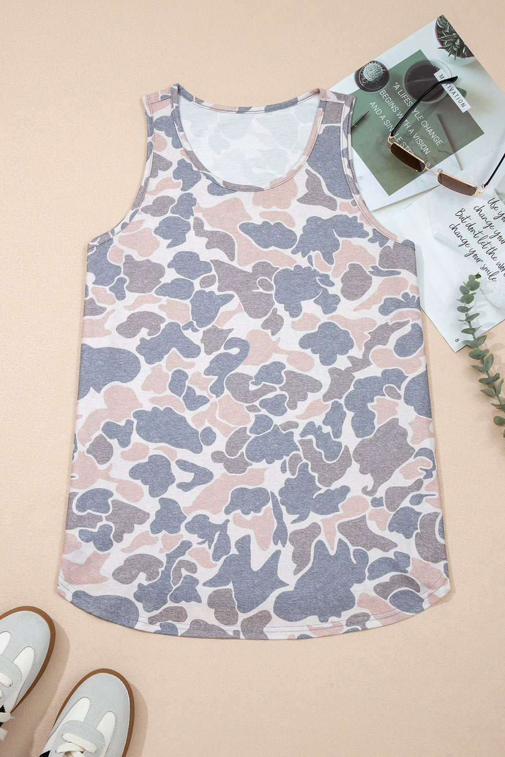 Retro Camo Oversize Tank Top