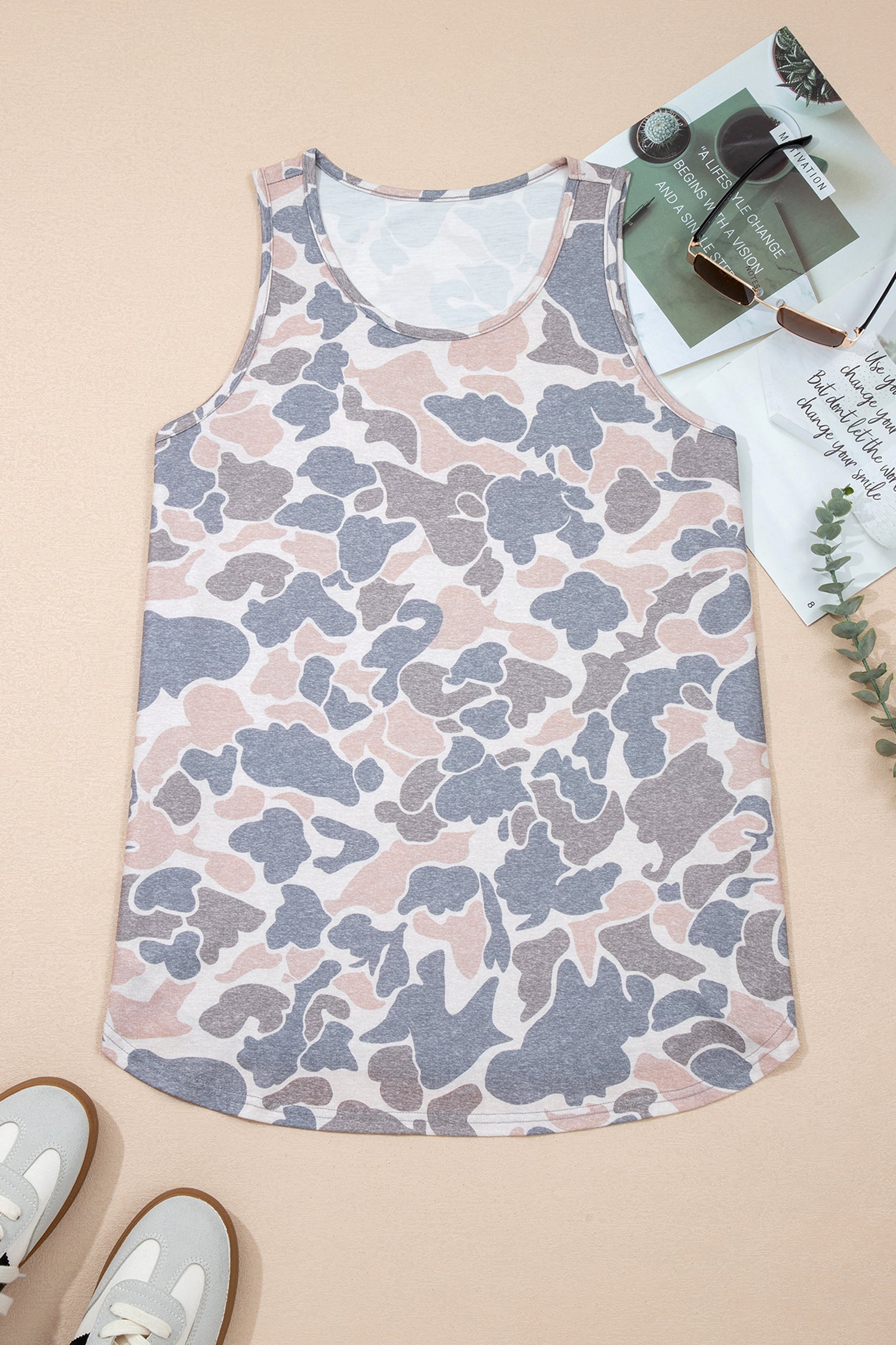 Retro Camo Oversize Tank Top