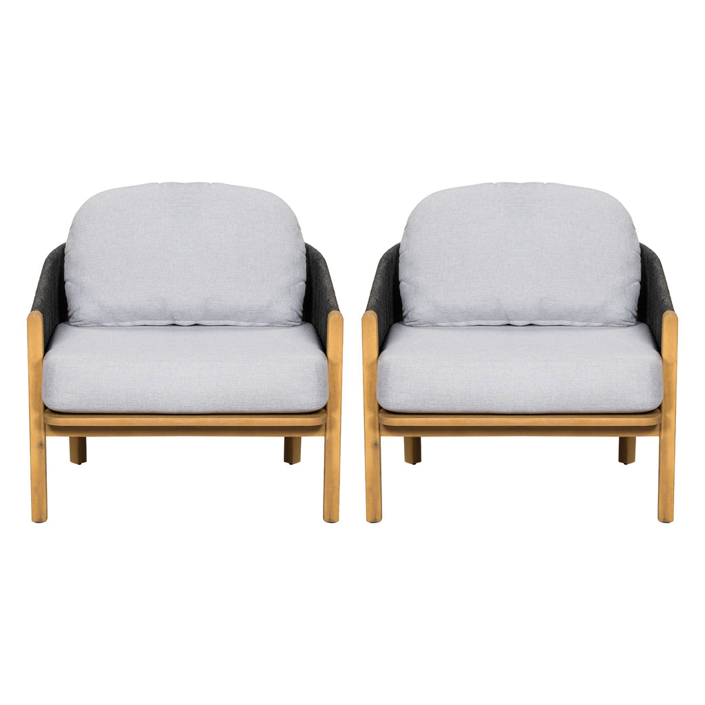 Grotta - Outdoor Wood Club Chair (Set of 2)