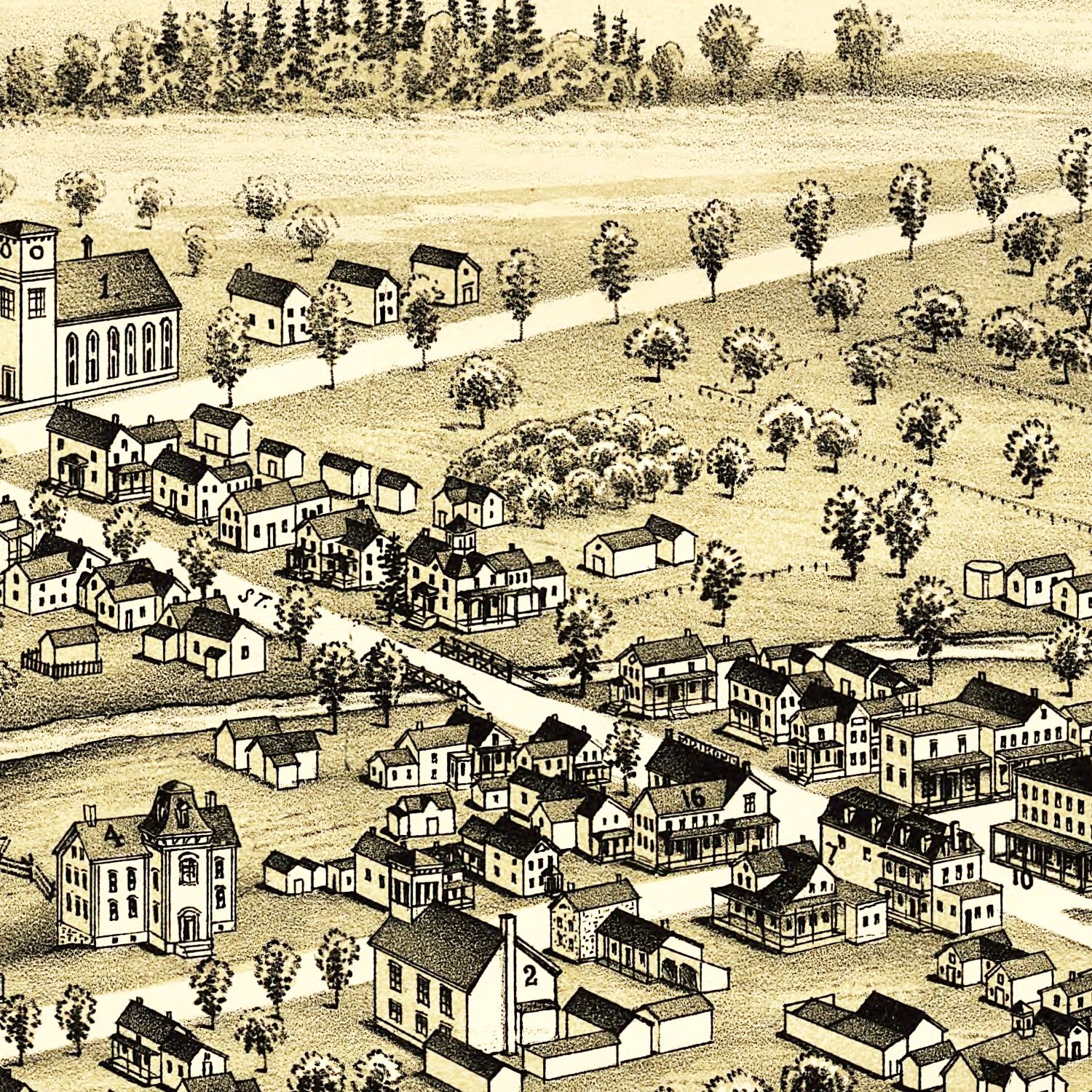 Vintage Map of West Chazy, New York 1899