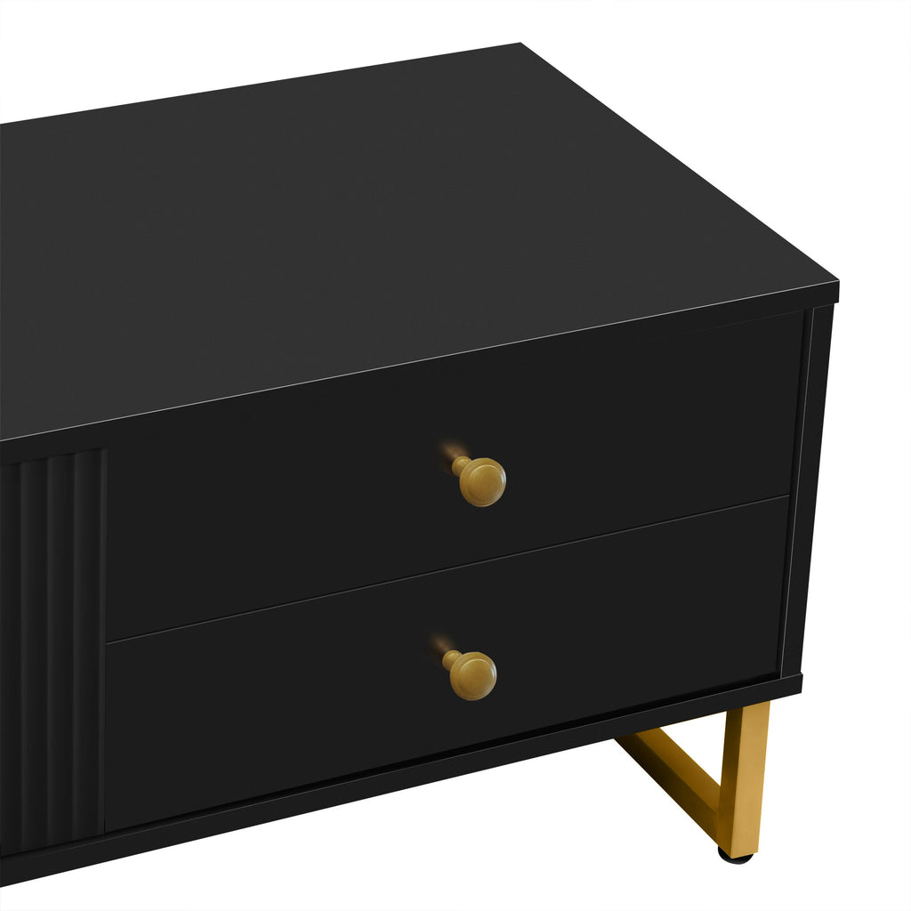 U-Can TV Stand for 65+ Inch TV, Entertainment Center TV Media Console Table, Modern TV Stand with Storage, TV Console Cabinet Furniture for Living Room