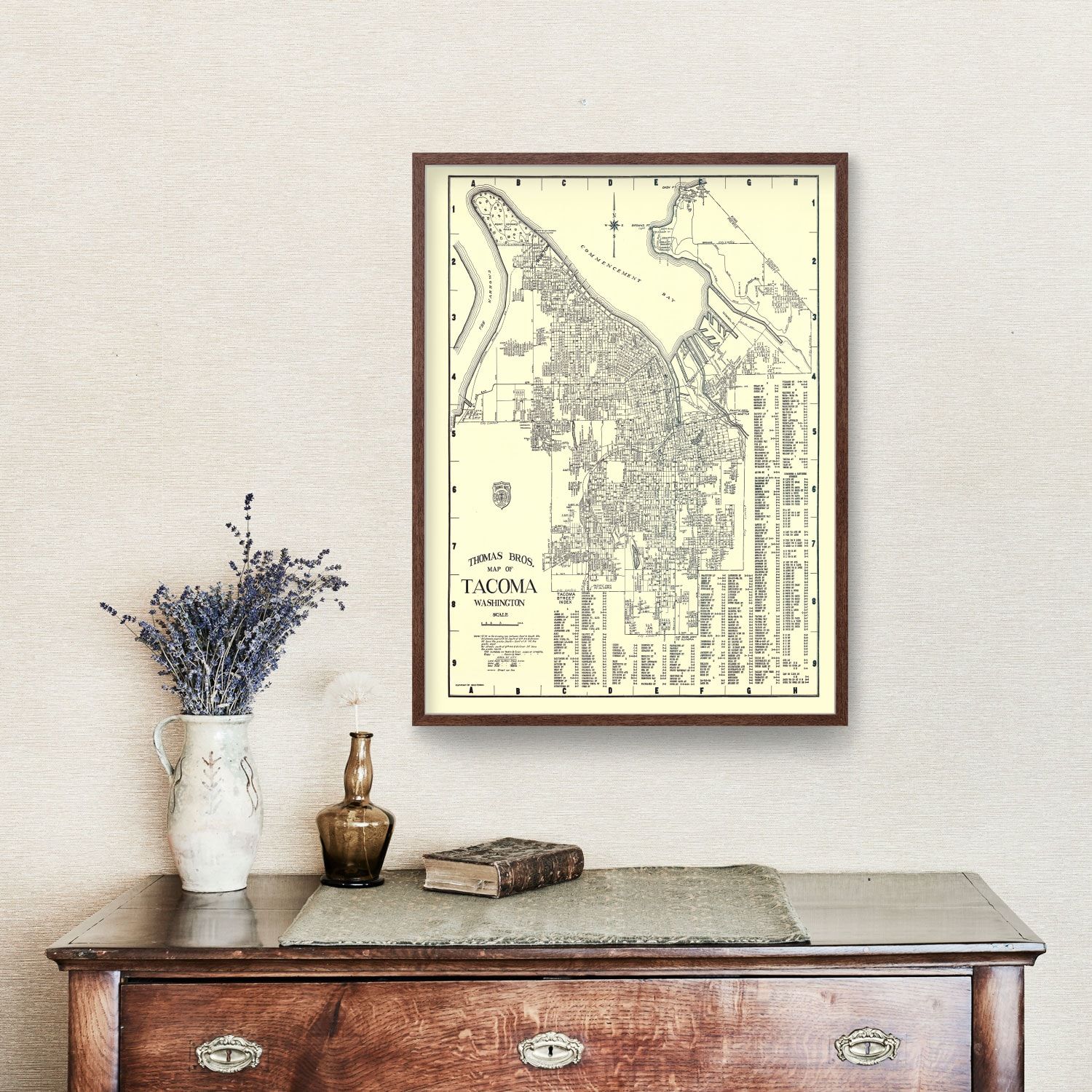 Vintage Map of Tacoma, Washington 1920