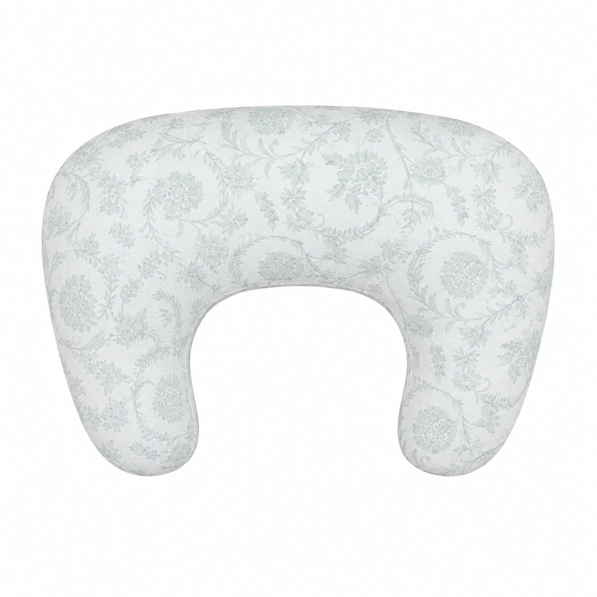 Sage Green Chinoiserie Ruffle Nursing Pillow Cover