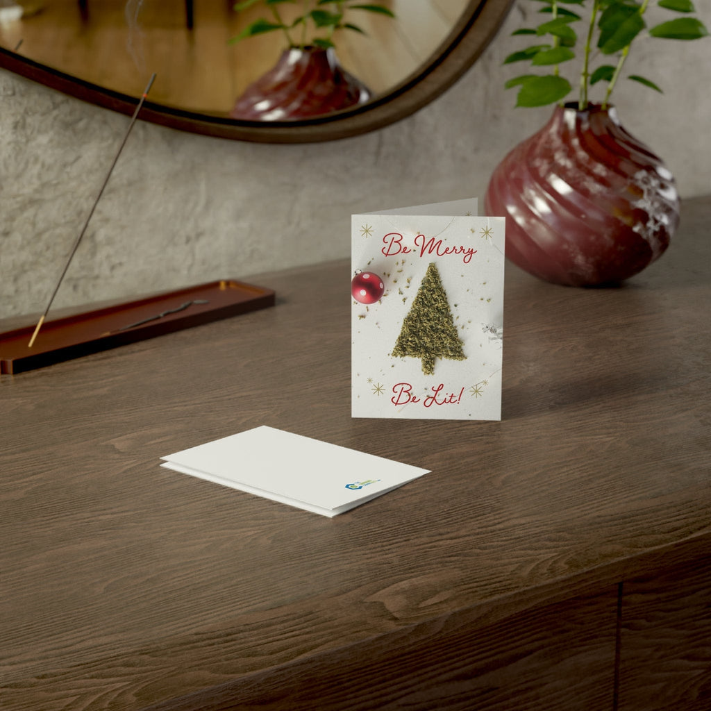 Be Merry Be Lit Merry Christmas & Happy New Year Greeting Cards (1, 10, 30, and 50pcs)