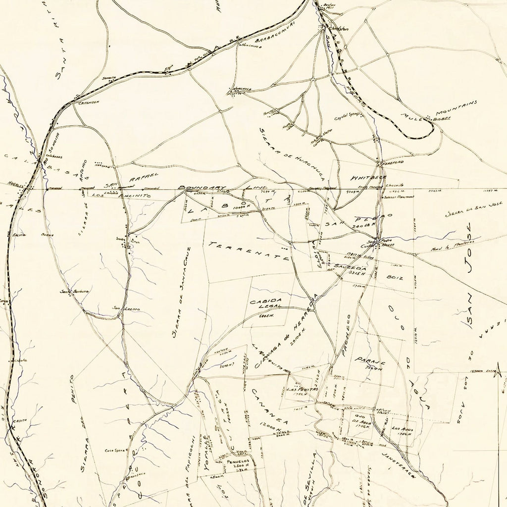 Vintage Map of Cochise County, California 1905