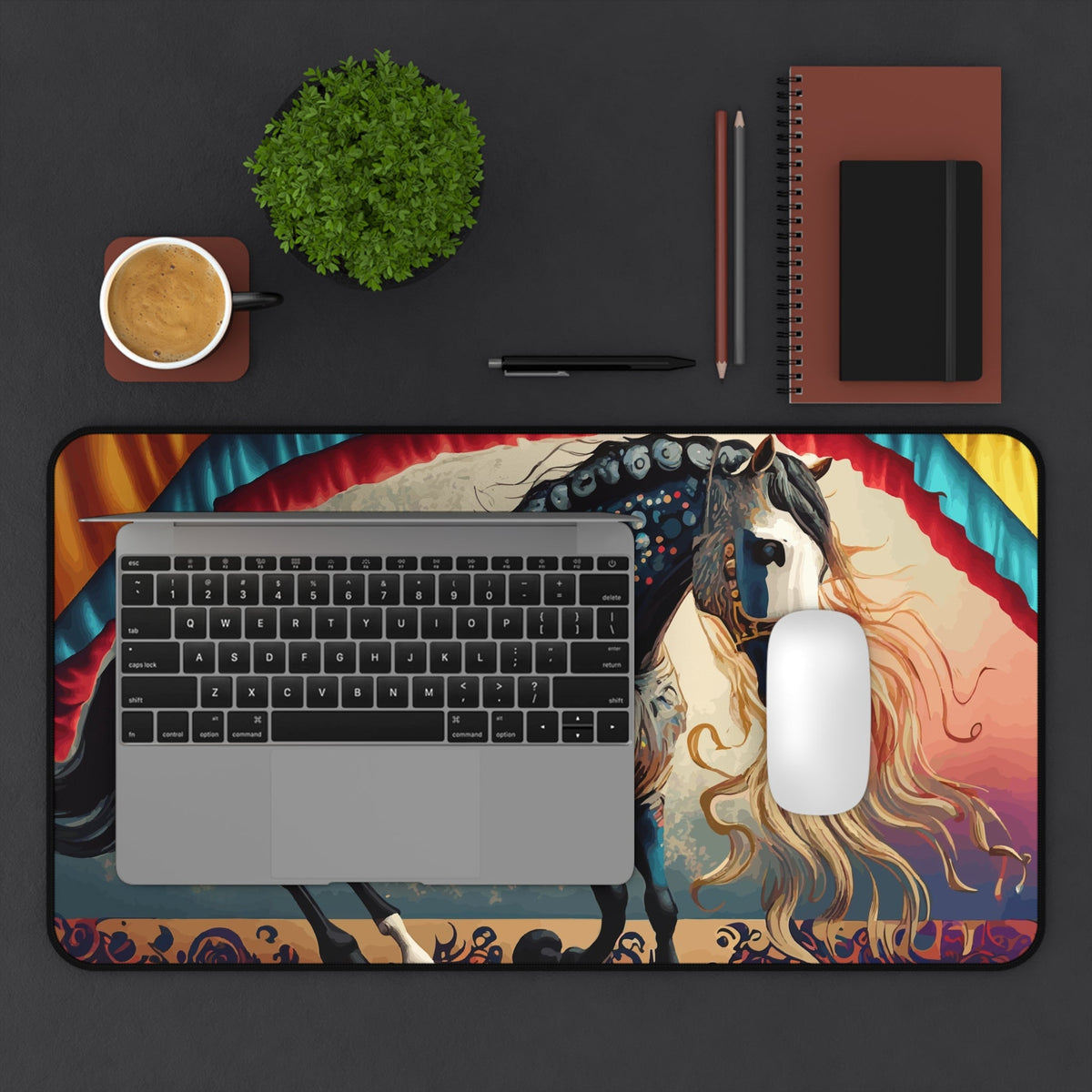Bejeweled Horse Design Large Desk Mats