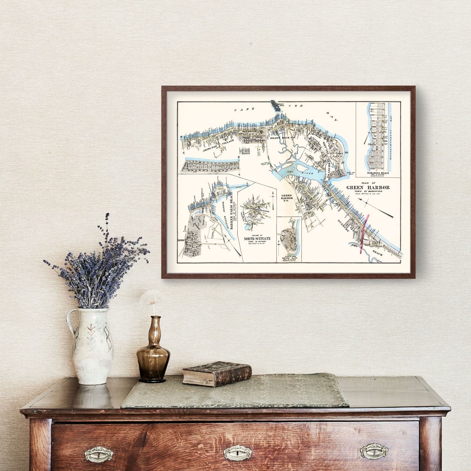 Vintage Map of Green Harbor Town, Massachusetts 1903