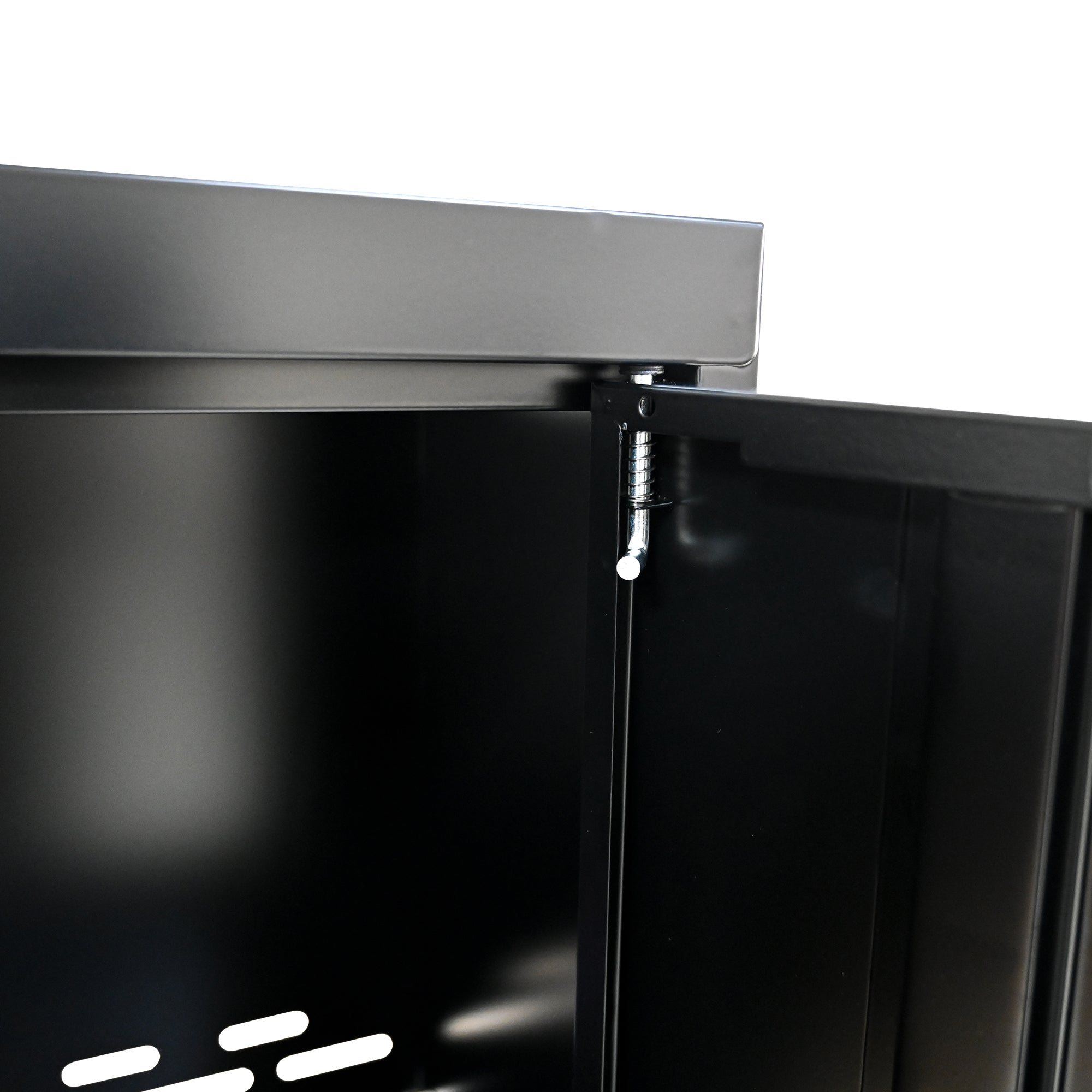 Steel Filing Cabinet With Compartments For Office Use, Storage, File Storage, Archives, And High and Low Cabinets with Black and Red finish