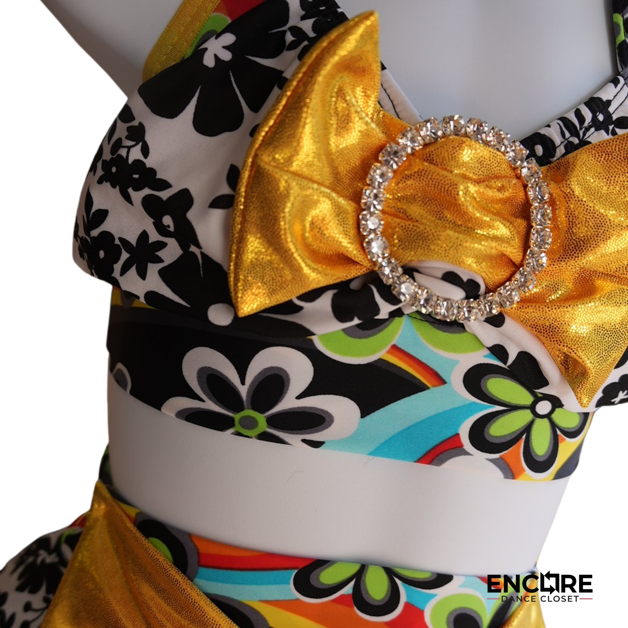 Black and White Floral Costume