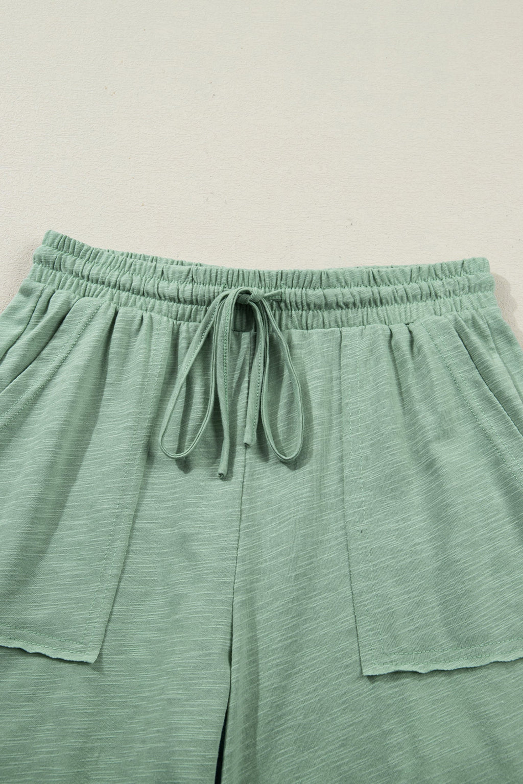Solid Short Sleeve Tee and Drawstring Pants Set