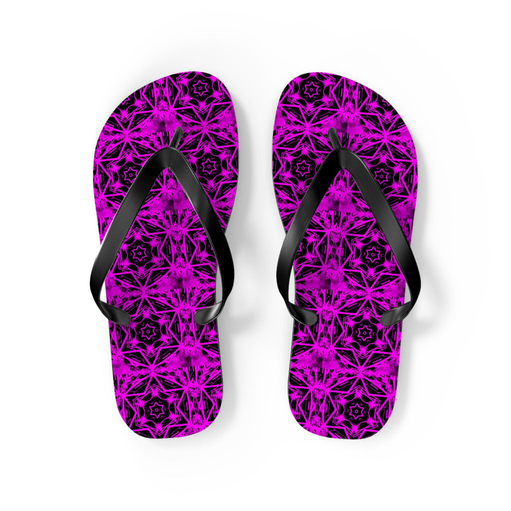 Purple Star Pattern Flip Flops for Women