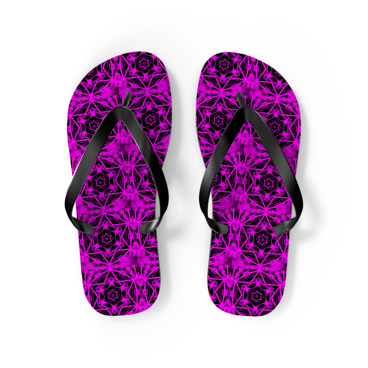 Purple Star Pattern Flip Flops for Women