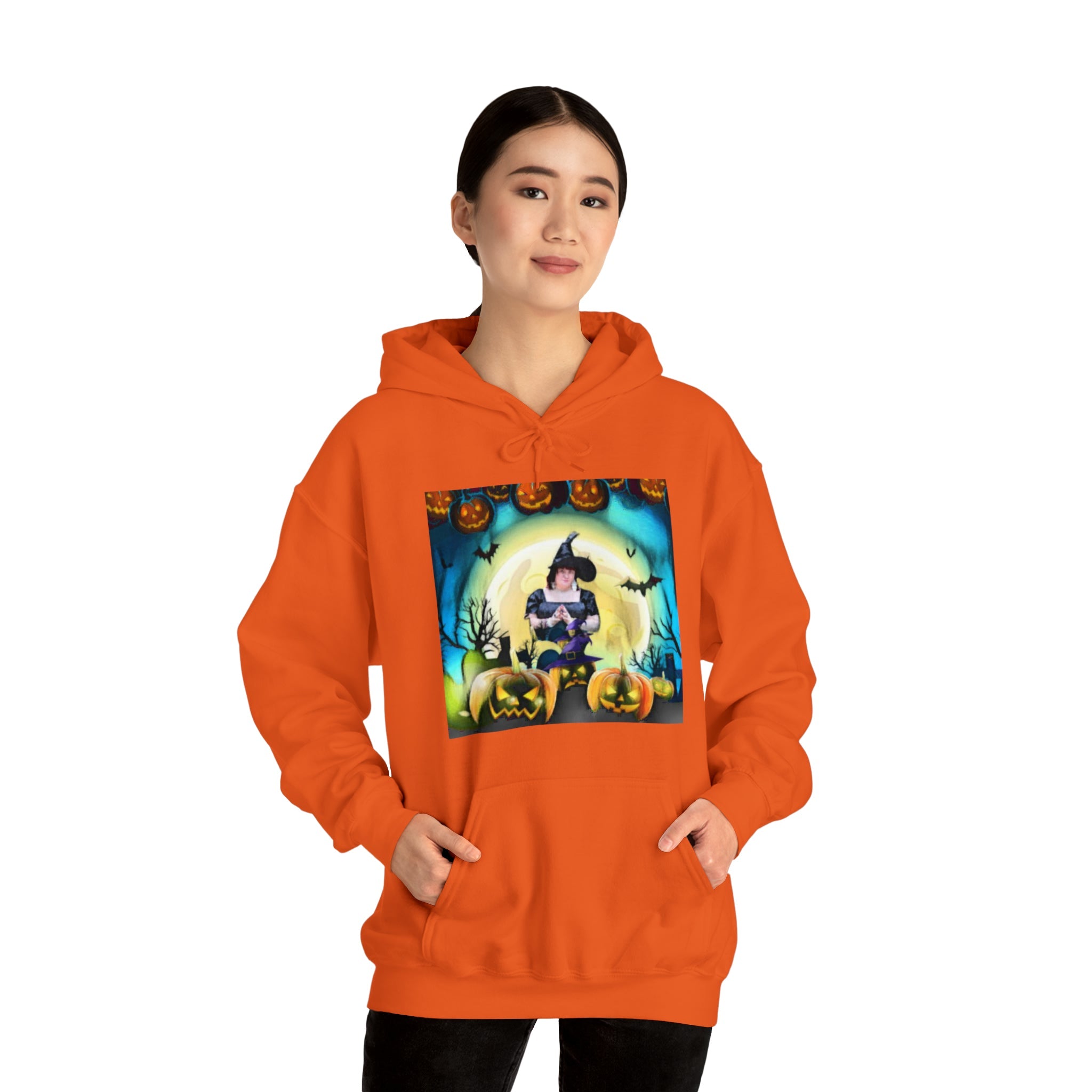 Scary Witch Unisex Heavy Blend™ Hooded Sweatshirt up to 5XL