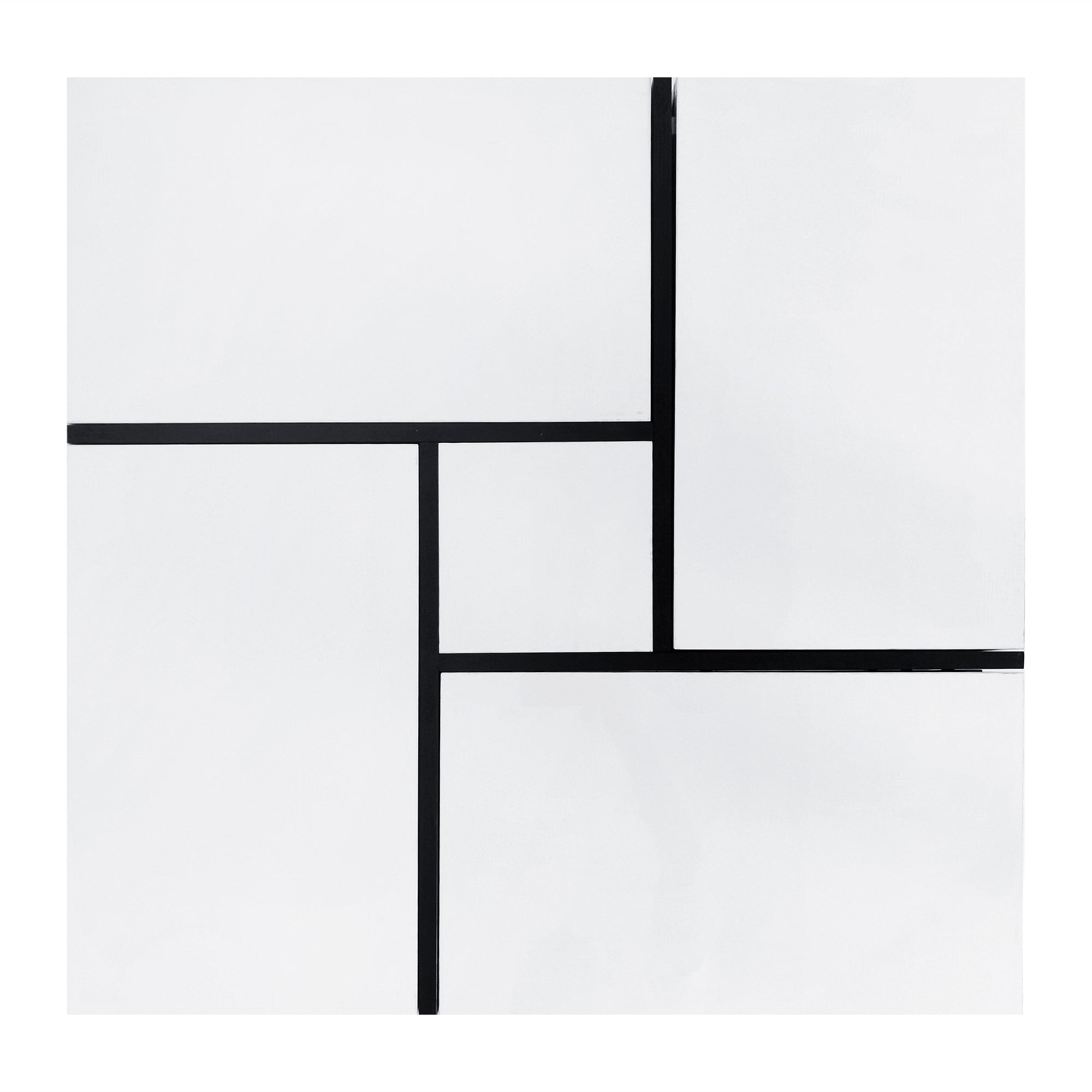 ON-TREND Unique Design Coffee Table with 4 Hidden Storage Compartments, Square Cocktail Table with Extendable Sliding Tabletop, UV High-gloss Design Center Table for Living Room, 31.5'x 31.5'