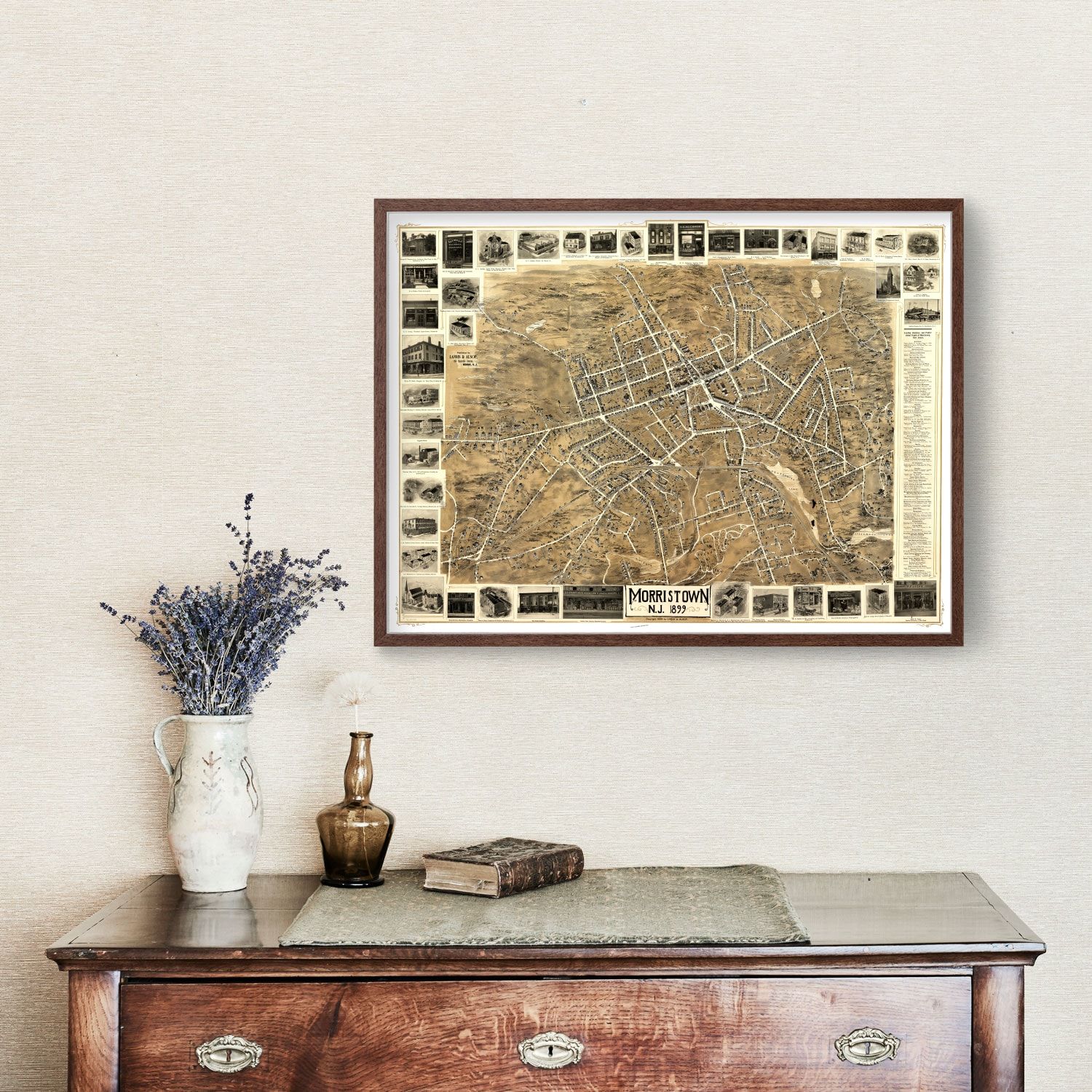 Vintage Map of Morristown, New Jersey 1899