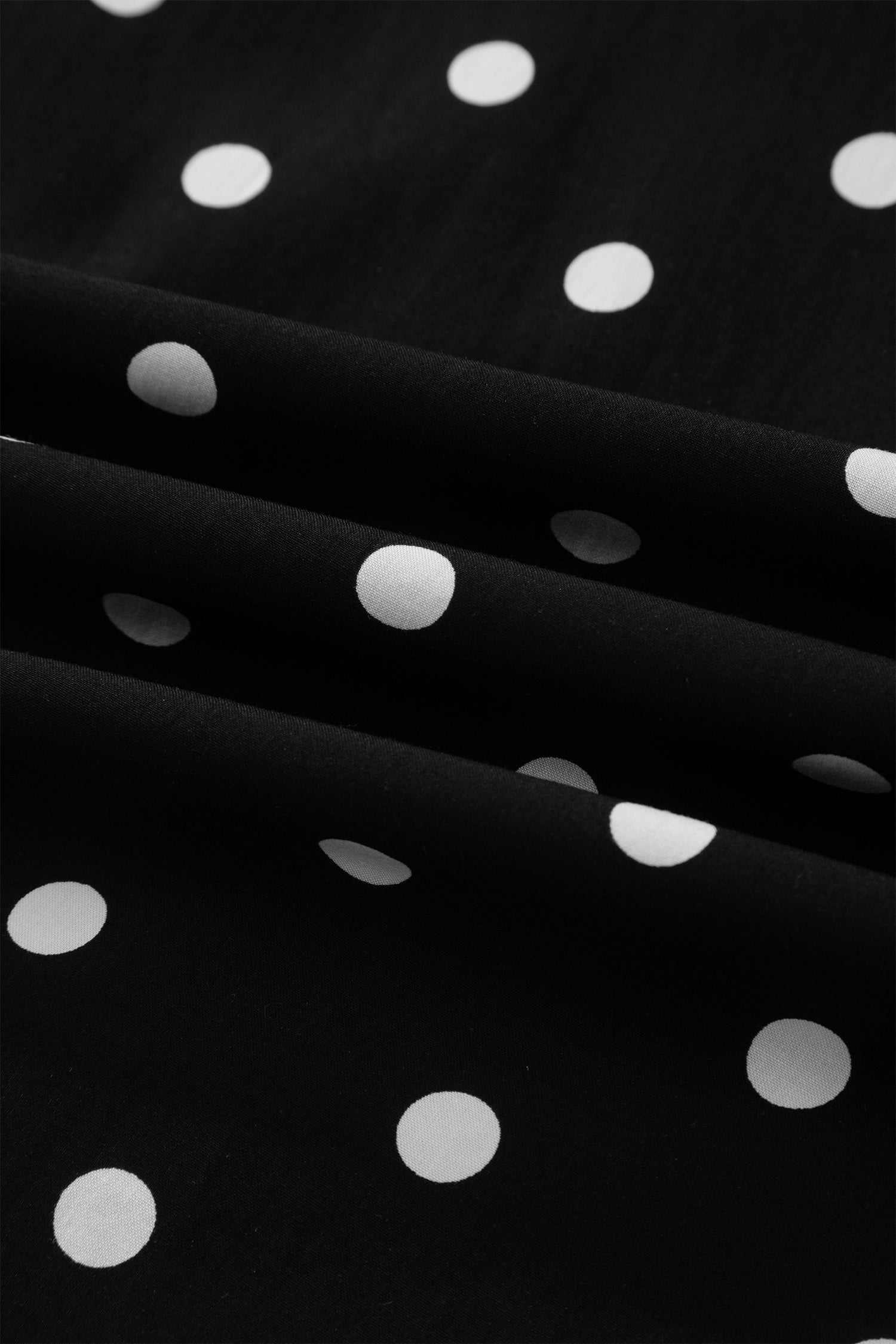 Polka Dot Zip Up V-Neck Sleeveless Dress
