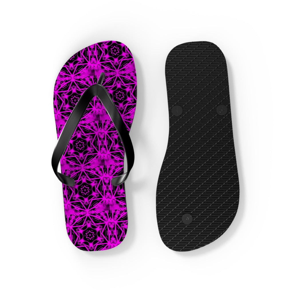 Purple Star Pattern Flip Flops for Women