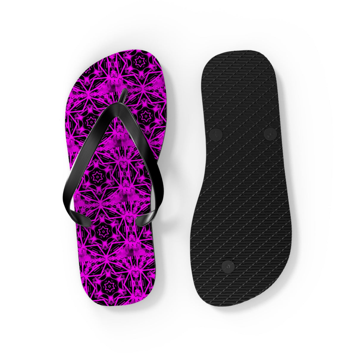 Purple Star Pattern Flip Flops for Women