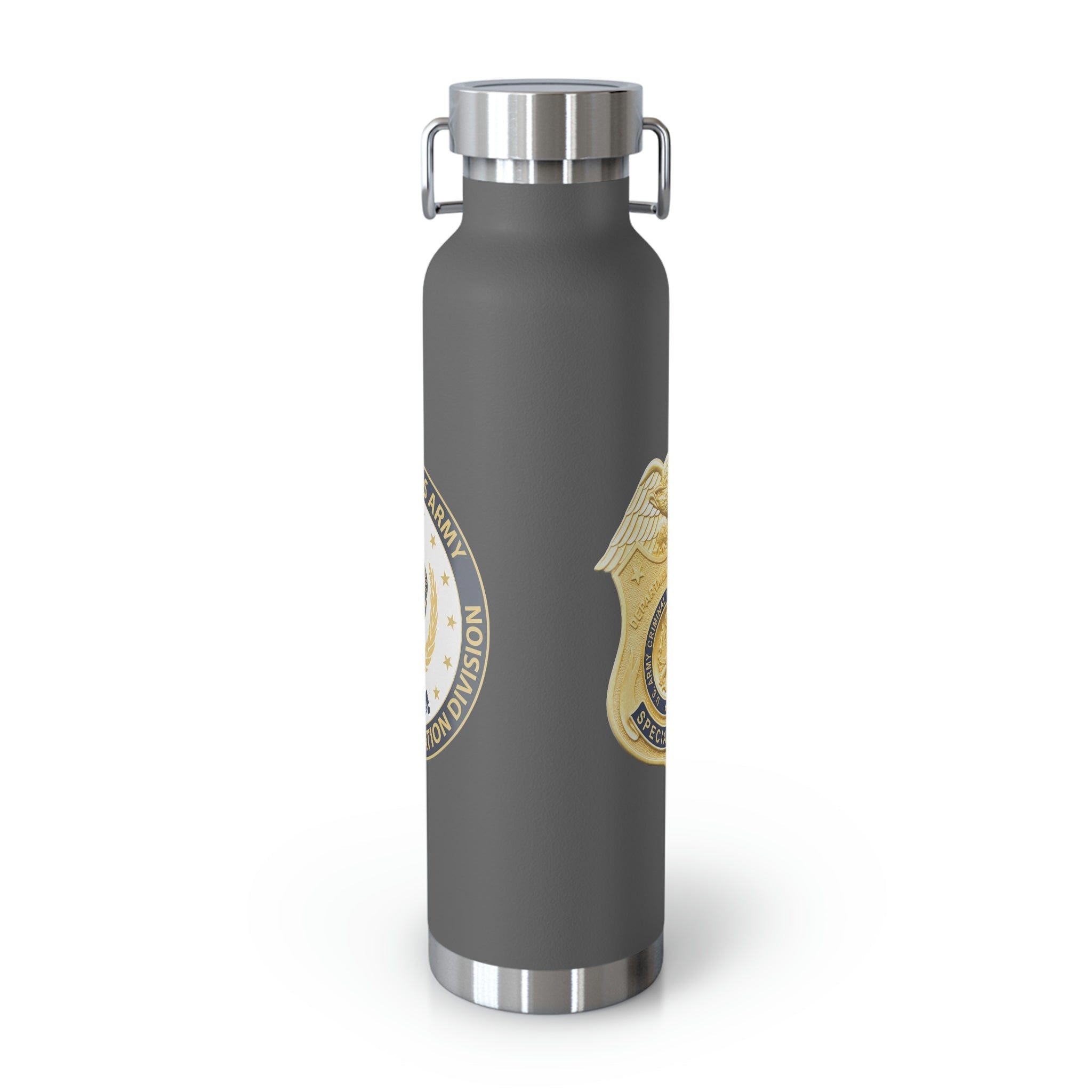 Army CID Badge and Seal - Copper Vacuum Insulated Bottle, 22oz