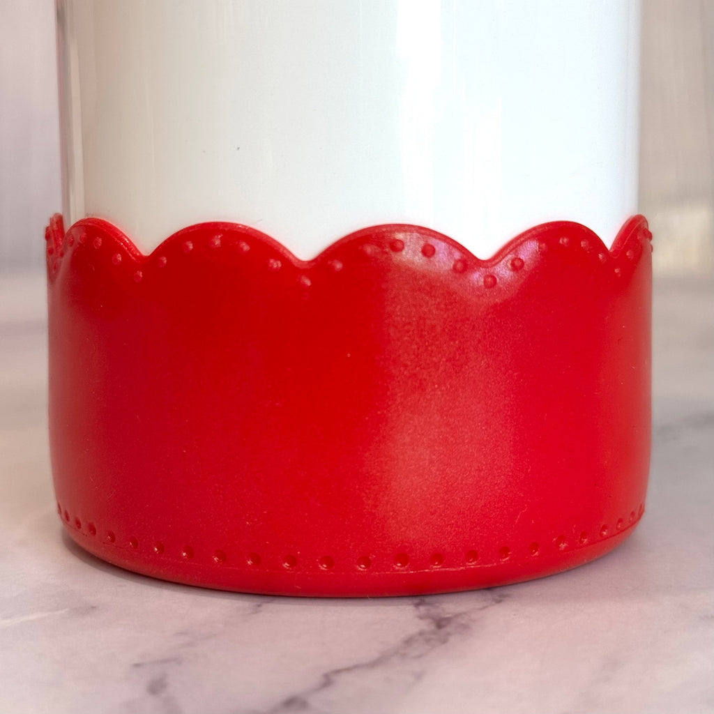 Red Shimmer Scallop  Boot