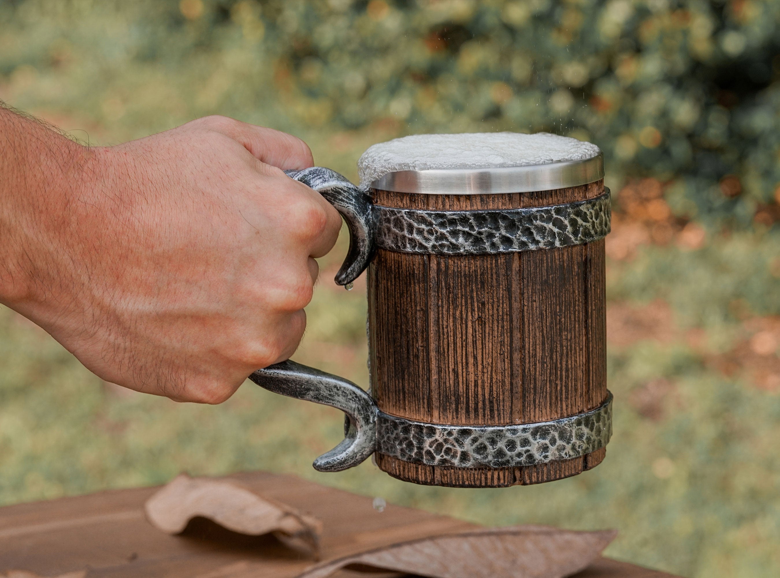 Viking Beer Barrel Tankard – 20 oz Insulated Mug