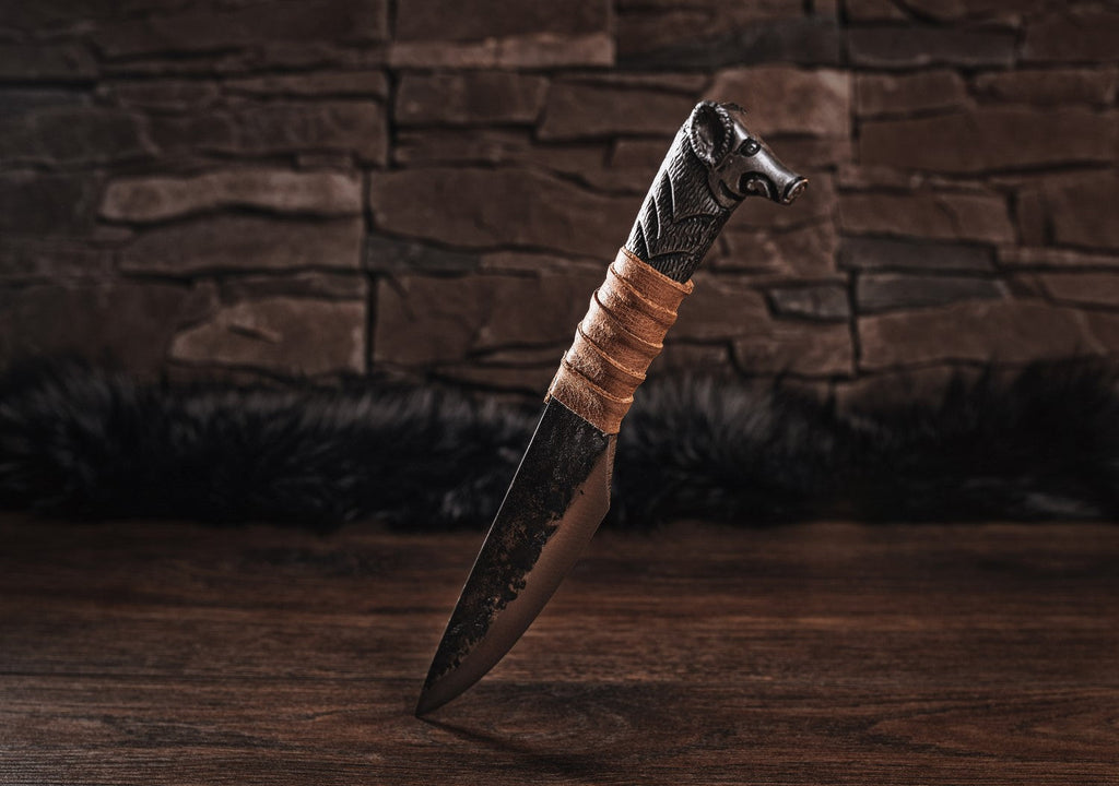 Viking Boar's Head Knife – 5.5" Blade