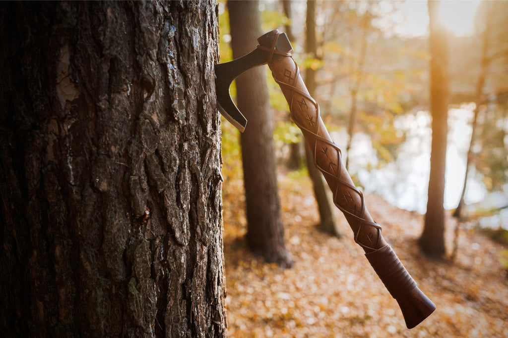 Viking Bearded Axe "Skeggox" – Runic Battle Axe