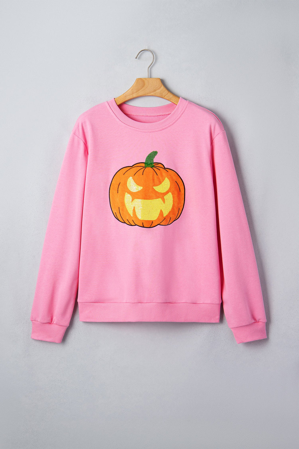 Halloween Embroidered Jack-O-Lantern Sweatshirt