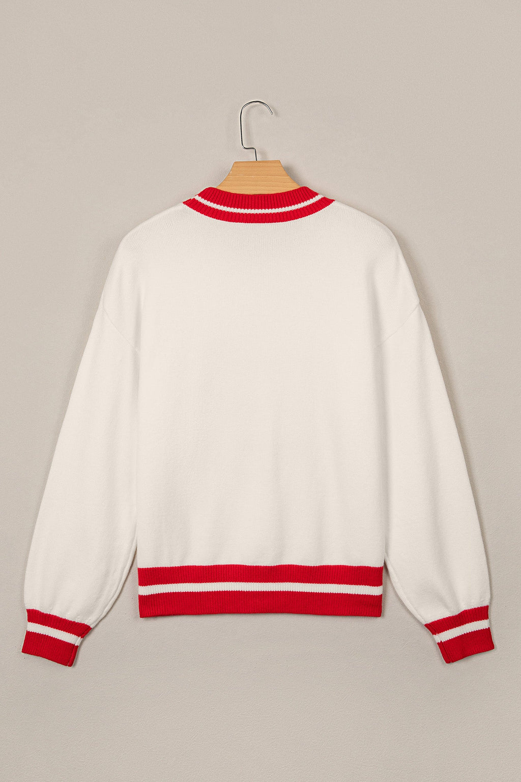 Christmas Tree Gingham Patch Embroidered Sweater