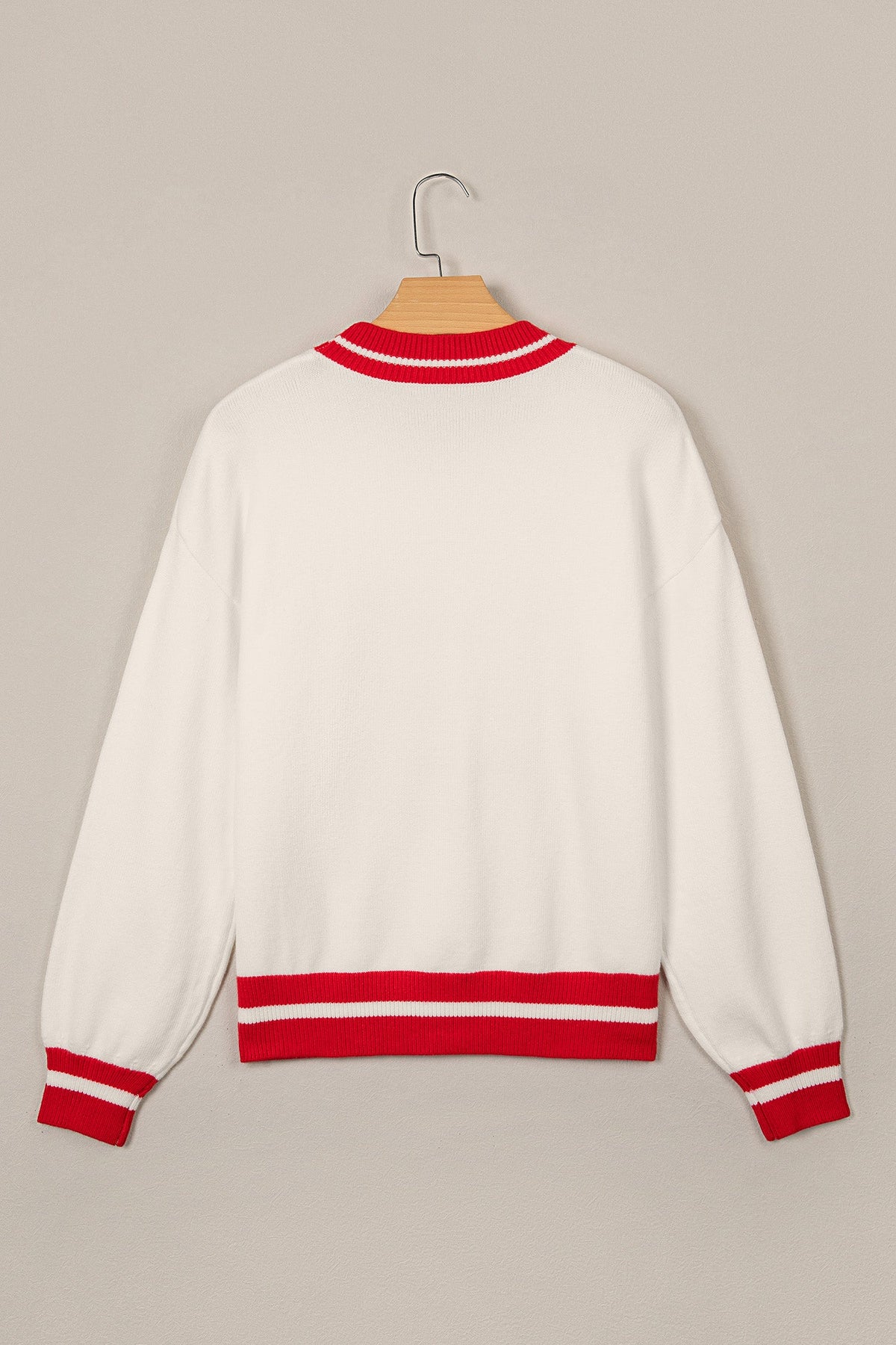 Christmas Tree Gingham Patch Embroidered Sweater