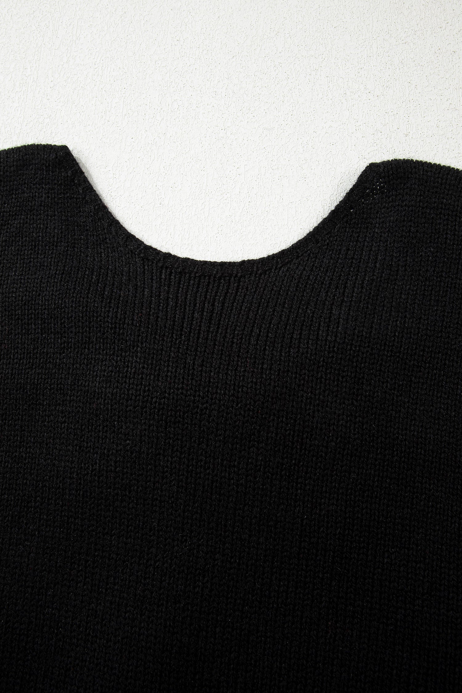 Bow Tie Backless Bubble Sleeve Sweater