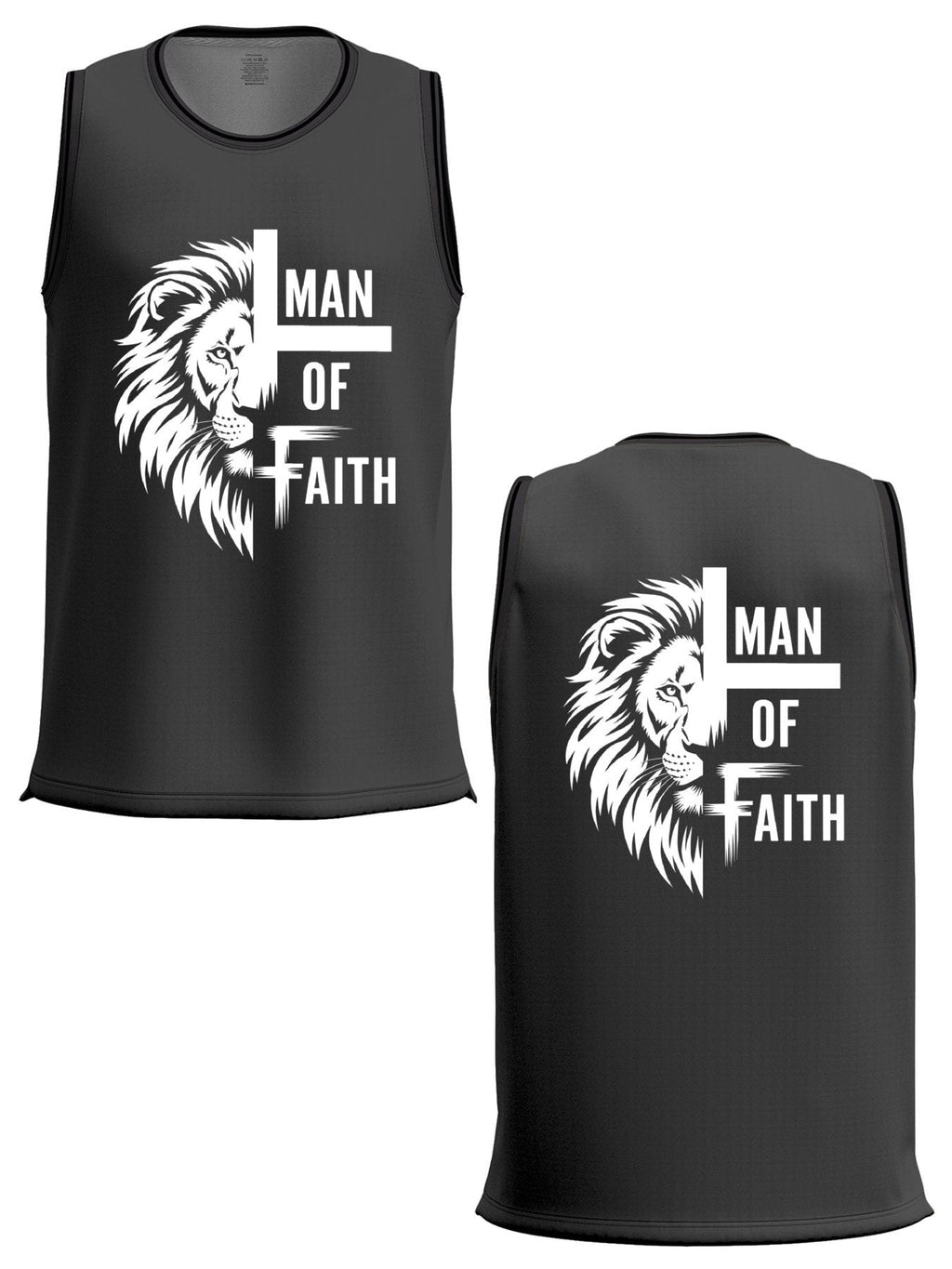 Man of Faith Adult Dark Grey Basketball Jersey | Ships From USA