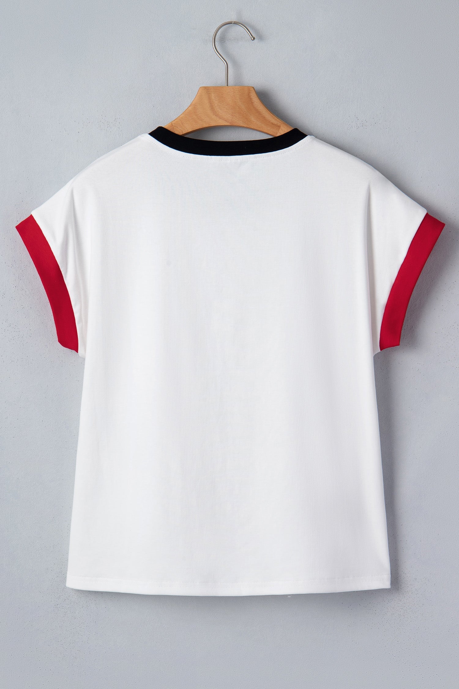 Sequin Star USA Patch Colorblock Trim T-Shirt