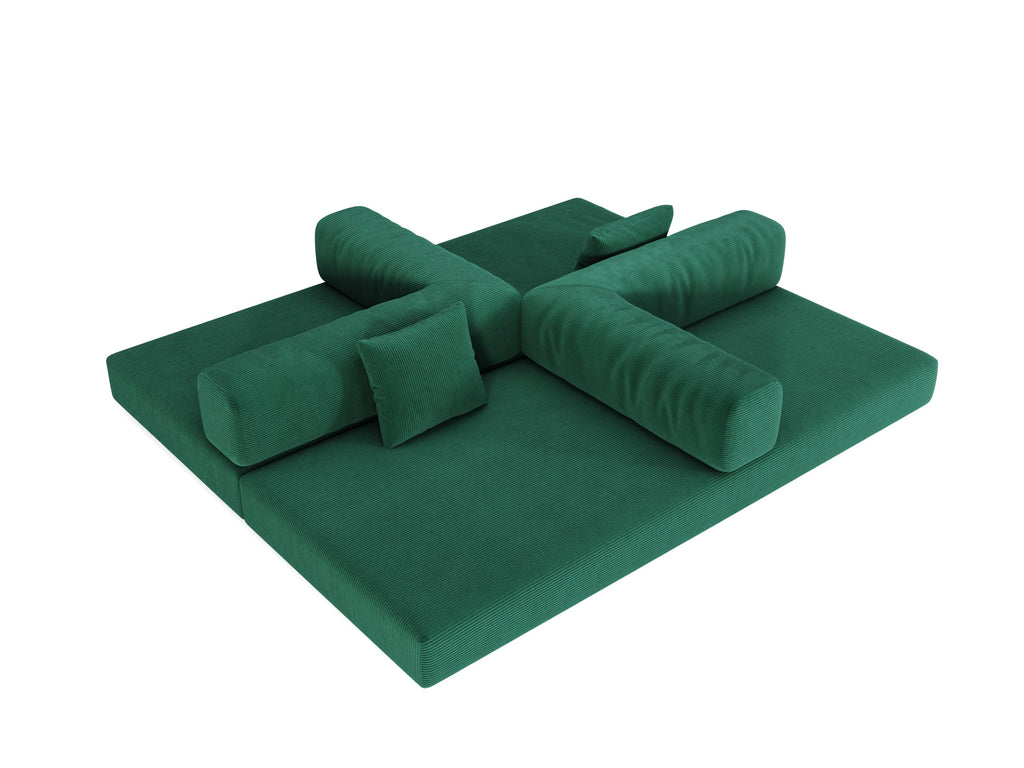 78.8inch  Modular Sectional Sofa, Convertible Pudding Block Sofa, Floor Standing Sofa Bed Arm Comfort Sofa Bed, Compression Sofa for Living Room and Bedroom -  (Green)