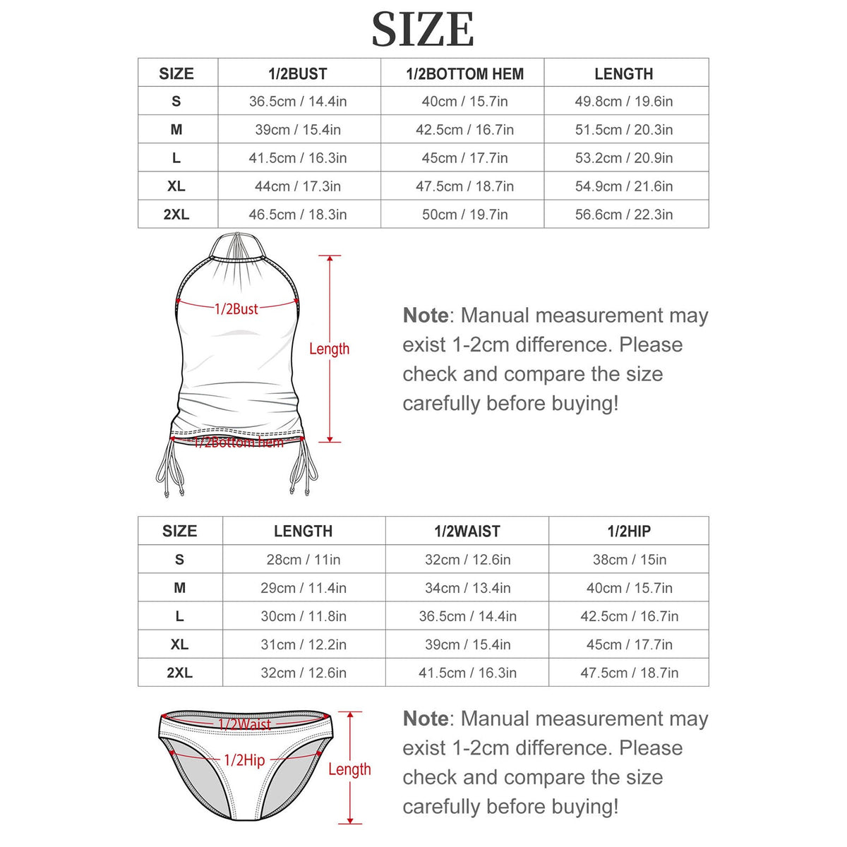 Surf's Up Halter Neck 2-Piece Swimsuit (Front Printing)