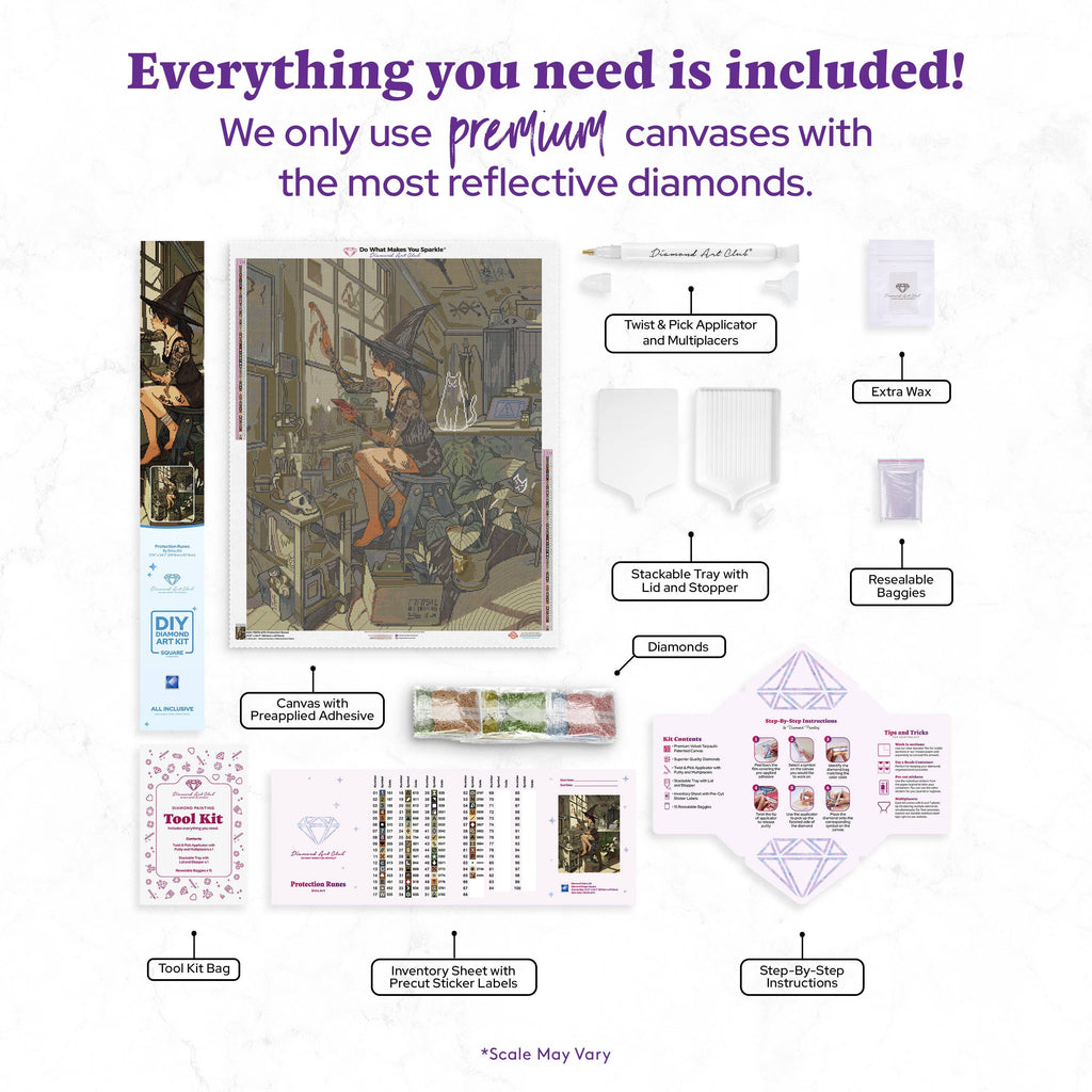 Diamond Art Club – Protection Runes Diamond Painting (Square Drill, 27.6" x 34.7")